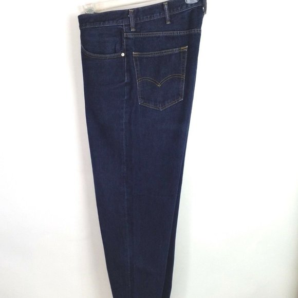 Levi 550 Dark Relaxed Fit Slightly Tapered Leg Denim Jeans Mens Size 40 x 32.5 - Picture 4 of 11